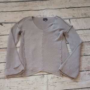 Laju Gray Inverted Seam Cotton Blend Sweater L